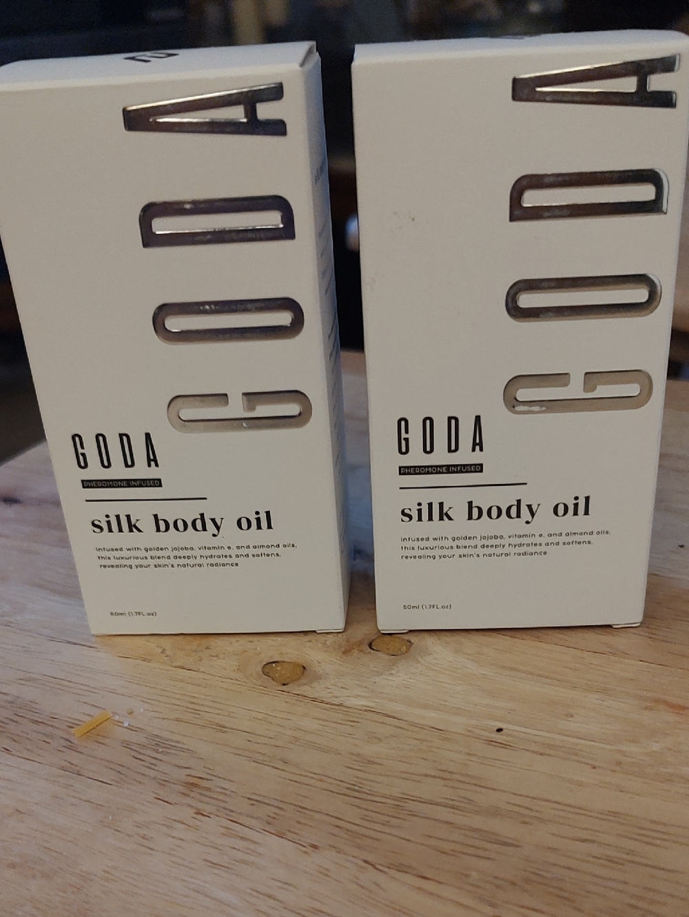 SOLD.   Silk Body Oil – White